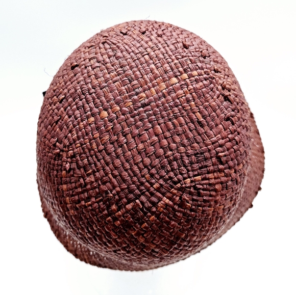 DELUX | woven paper bow detail cloche hat - Picture 6 of 9